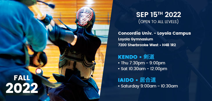 Shidokan Kendo and Iaido - Fall 2022 Registration
